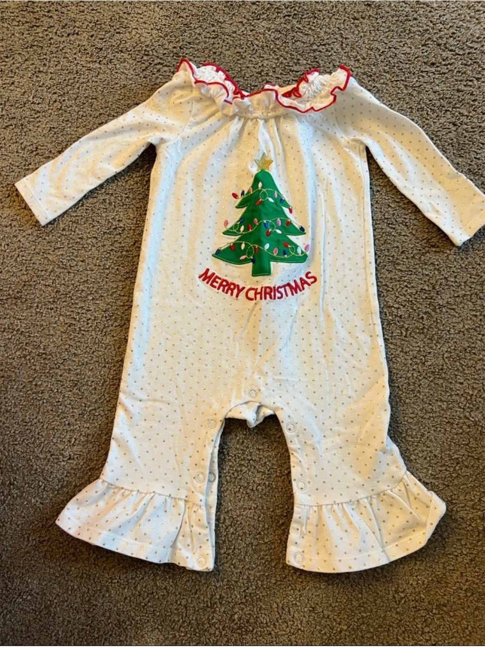 Bonnie Baby Merry Christmas Tree Romper